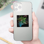 Abstracte bloemen in de ruimte sticker (Telefoon)