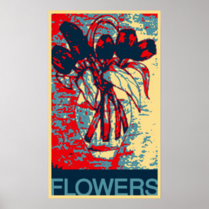Abstracte bloemen in een Vase Poster