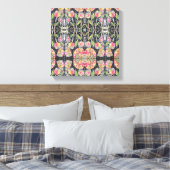 Abstracte Bloemen in Gemengde Techniek Canvas Afdruk (Insitu (Slaapkamer))