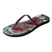 Abstracte bloemen in roze, rode en gele tinten teenslippers (Schuin)