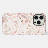 Abstracte bloemen iPhone hoesje (Achterkant horizontaal)