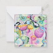 Abstracte bloemen Kaart Notitiekaartje (Voorkant)