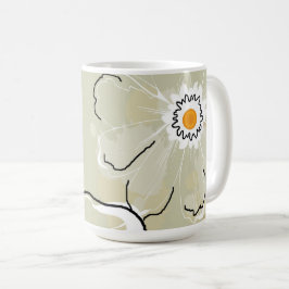 Abstracte Bloemen Koffie/Warme Chocolade Mok