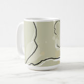 Abstracte Bloemen Koffie/Warme Chocolade Mok (Voorkant links)