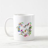 abstracte bloemen koffiemok (Links)