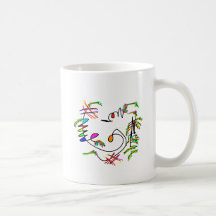 abstracte bloemen koffiemok