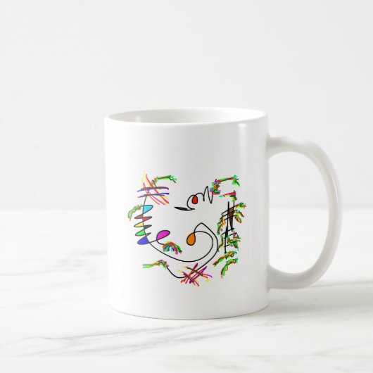 abstracte bloemen koffiemok (Rechts)
