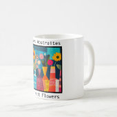 Abstracte Bloemen Koffiemok (Voorkant rechts)