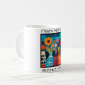 Abstracte Bloemen Koffiemok (Voorkant links)