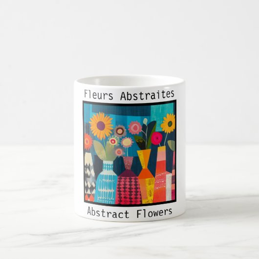 Abstracte Bloemen Koffiemok (Center)