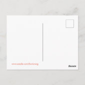 Abstracte bloemen Koraal Geel Floral Geometrische  Briefkaart (Achterkant)