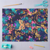 Abstracte bloemen, kotskeertje tissuepapier (Craft)