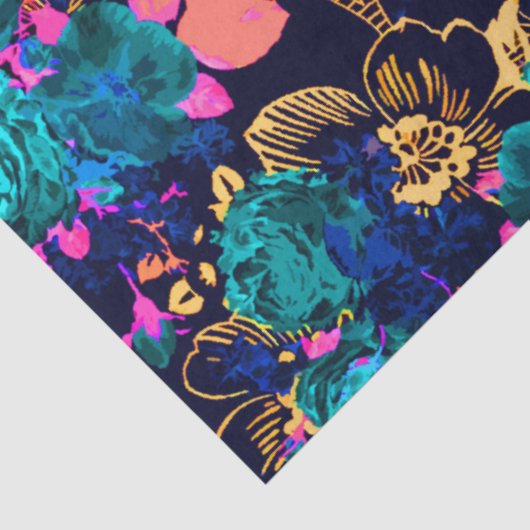 Abstracte bloemen, kotskeertje tissuepapier (Detail)