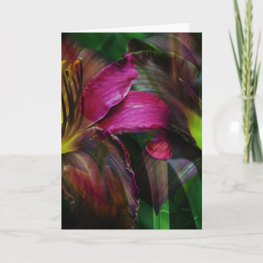 Abstracte bloemen laten art Note Card Kaart (Voorkant)