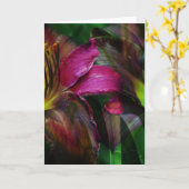 Abstracte bloemen laten art Note Card Kaart (Gele Bloem)