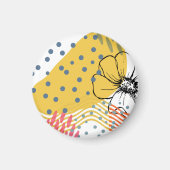 abstracte bloemen magneet (Voorkant)