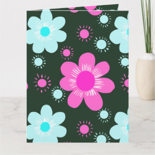 Abstracte Bloemen Mandala Patroon Ontwerp rood Kaart