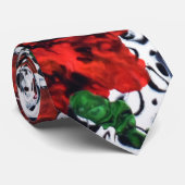 Abstracte Bloemen Mannen Stropdas Zilver (Opgerold)