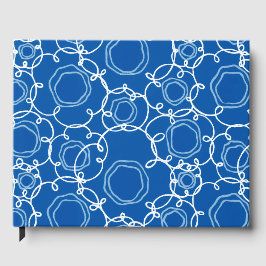 ABSTRACTE BLOEMEN MATRIX IN KONINGSBLAUW GASTENBOEK