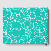 ABSTRACTE BLOEMEN MATRIX IN TEAL GASTENBOEK (Achterkant)