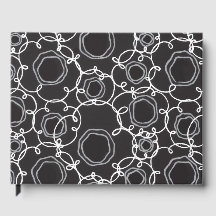 ABSTRACTE BLOEMEN MATRIX IN ZWART