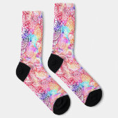 Abstracte bloemen, met een kleur, sokken (Rechts)