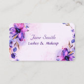 Abstracte bloemen met waterverf visitekaartje (Voorkant)