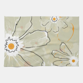 Abstracte Bloemen Microvezel Keukendoek Theedoek