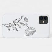 Abstracte bloemen - Minimalistisch Stijlvol Wit Case-Mate iPhone Case (Achterkant (horizontaal))