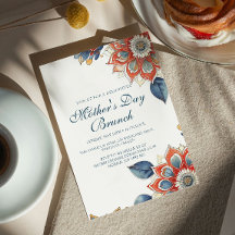 Abstracte Bloemen Moederdag Brunch