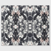 Abstracte Bloemen — Monochroom Blush Chic Cadeaupapier (Vlak)