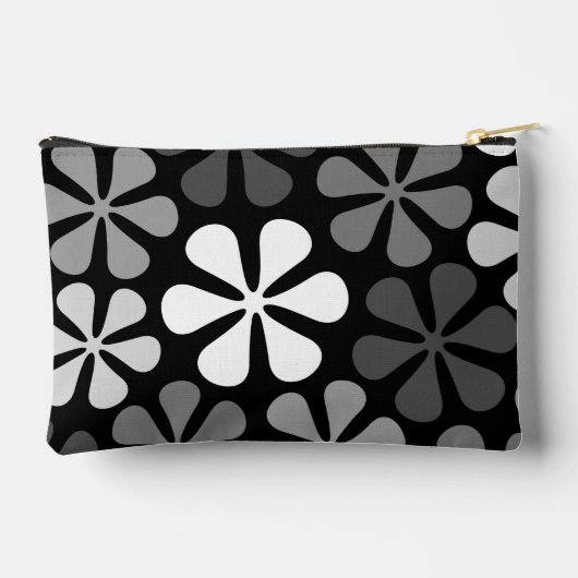 Abstracte bloemen monochroom etui (Achterkant)