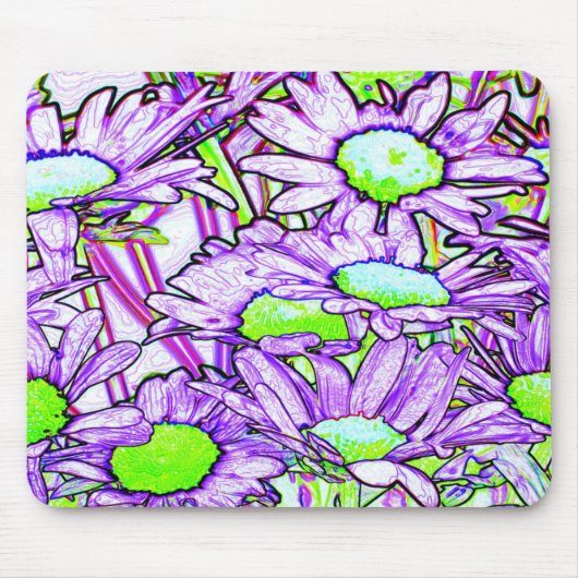 Abstracte bloemen Mousepad Muismat (Voorkant)
