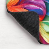 Abstracte Bloemen Muismat (Hoek)