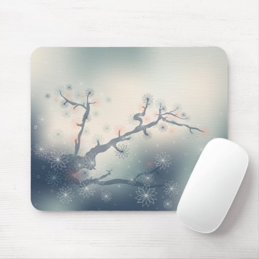 Abstracte Bloemen Muismat (Met muis)