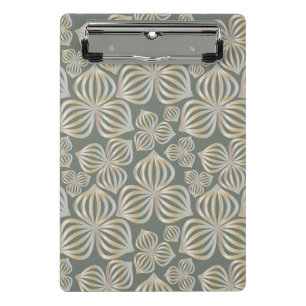abstracte bloemen naadloos gouden grijs + uw ideeë mini klembord