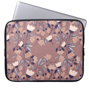 Abstracte bloemen naadloos. Kleurrijke ruggengraat Laptop Sleeve
