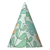 Abstracte bloemen:  naadloos patroon feesthoedjes (Achterkant)