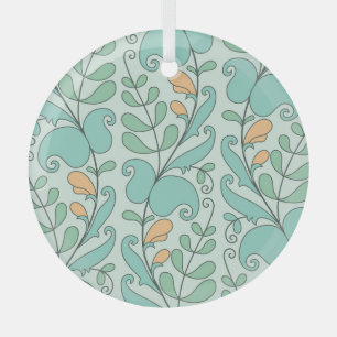 Abstracte bloemen: naadloos patroon glas ornament