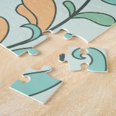 Abstracte bloemen:  naadloos patroon legpuzzel (Zijkant)