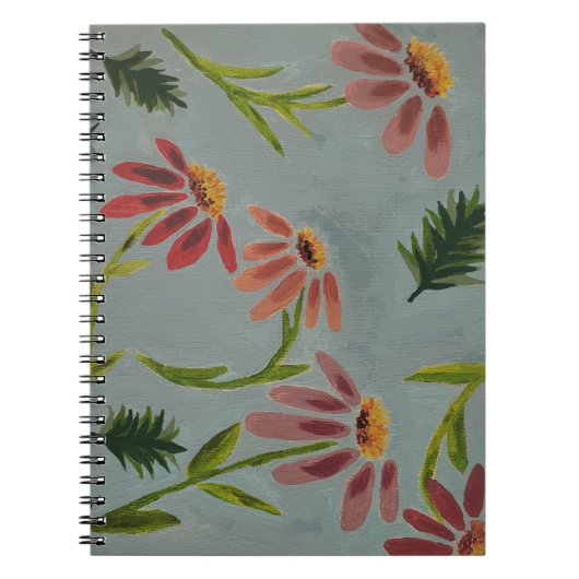 Abstracte bloemen notitieboek (Voorkant)