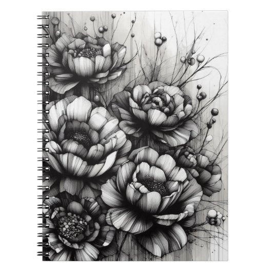 Abstracte bloemen | Notitieboek Journal (Voorkant)