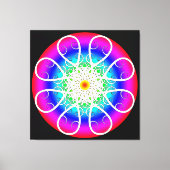 Abstracte Bloemen op Gespannen Canvas Print (Voorkant)