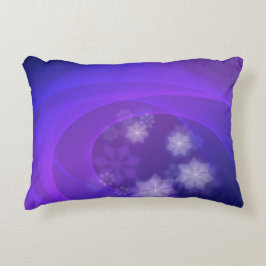 Abstracte bloemen op gevouwen Indische achtergrond Accent Kussen