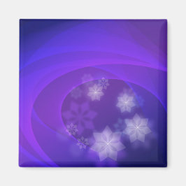 Abstracte bloemen op gevouwen Indische achtergrond Magneet