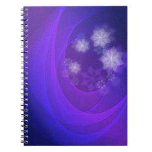 Abstracte bloemen op gevouwen Indische achtergrond Notitieboek