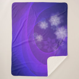 Abstracte bloemen op gevouwen Indische achtergrond Sherpa Deken