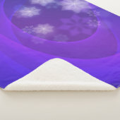 Abstracte bloemen op gevouwen Indische achtergrond Sherpa Deken (3/4)