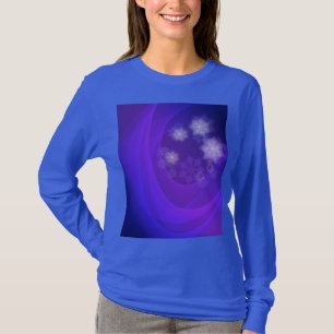 Abstracte bloemen op gevouwen Indische achtergrond T-shirt