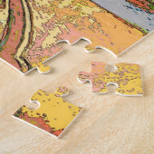 Abstracte bloemen op tafel legpuzzel (Zijkant)